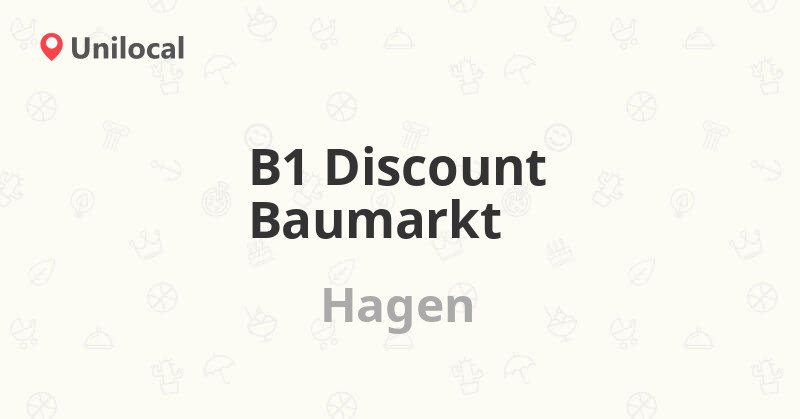 B1 Discount Baumarkt Hagen, Berlinerstr. 13 (3 Bewertungen, Adresse