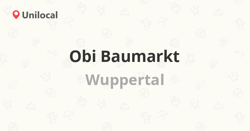 Obi Baumarkt Wuppertal, Steinebcker Meile 10 (6 Bewertungen, Adresse