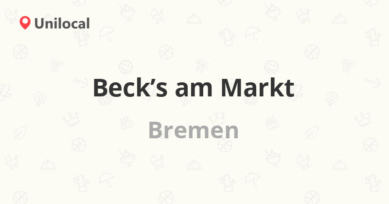 Beck’s am Markt Bremen, Am Markt 9 (18 Bewertungen, Adresse und